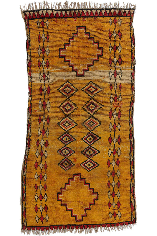 4 x 8 Vintage Orange Boujad Moroccan Rug 21815