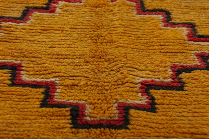 4 x 8 Vintage Orange Boujad Moroccan Rug 21815