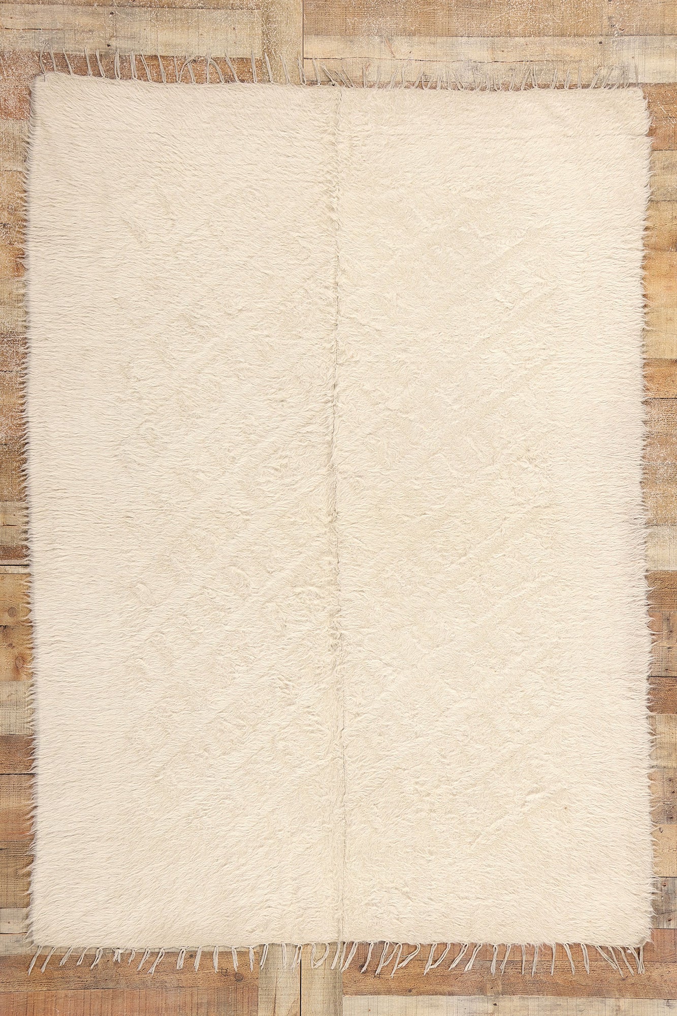 5 x 7 Vintage Turkish Angora Wool Rug 52108