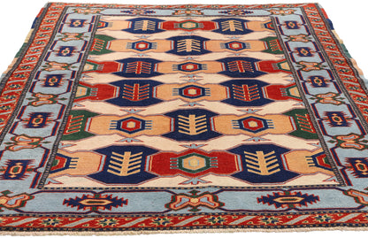 4 x 5 Vintage Turkish Oushak Rug 53923