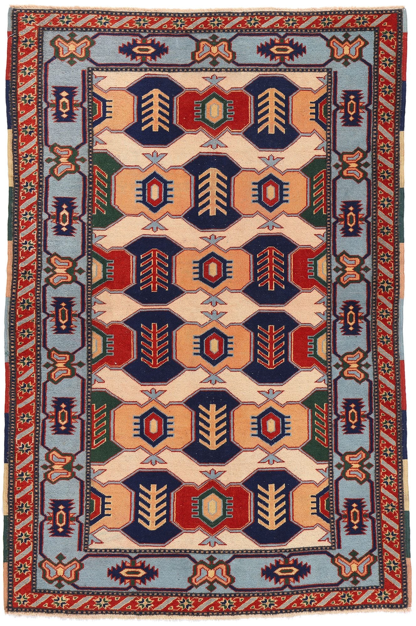 4 x 5 Vintage Turkish Oushak Rug 53923