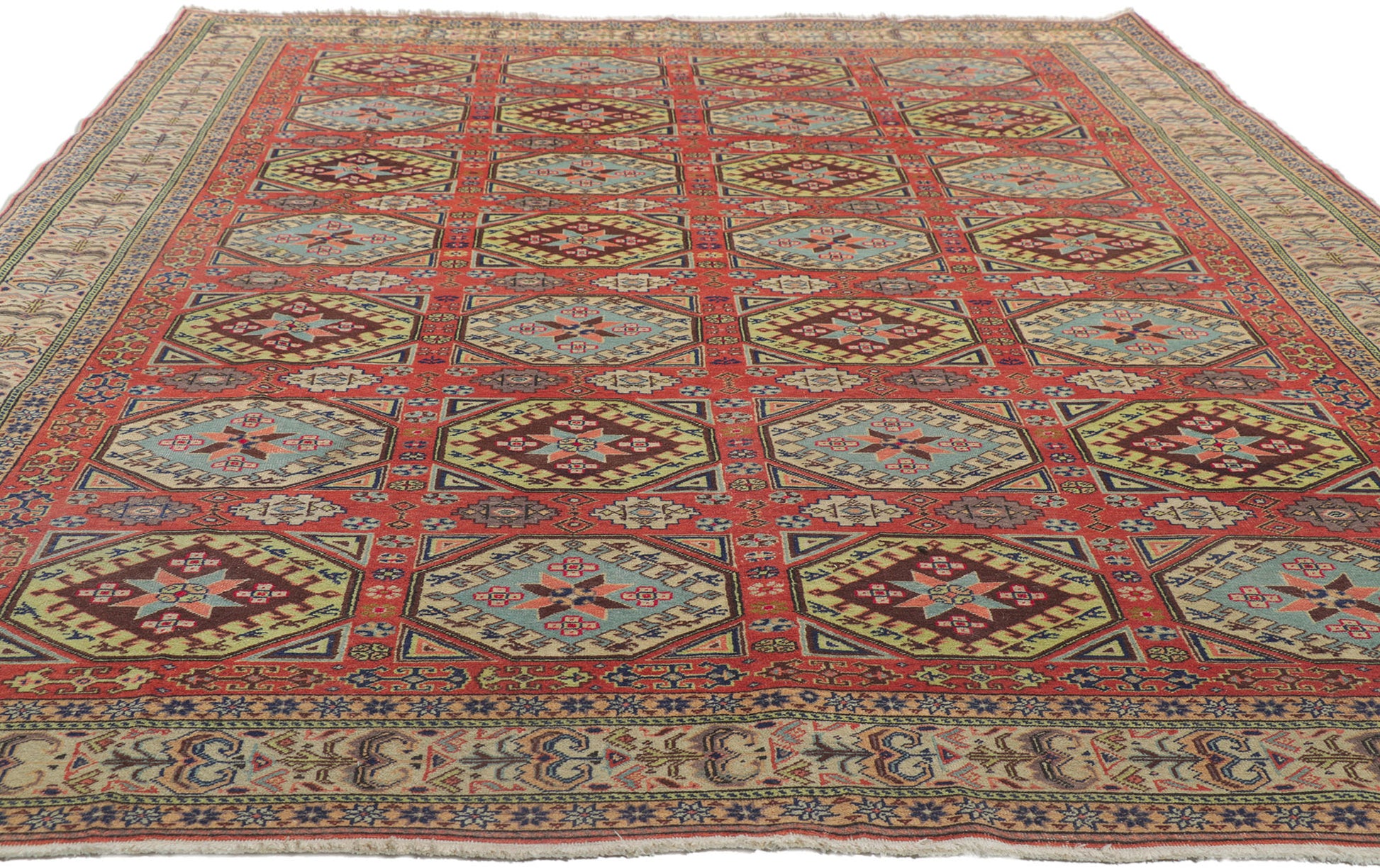 8 x 11 Vintage Turkish Sivas Rug 78284