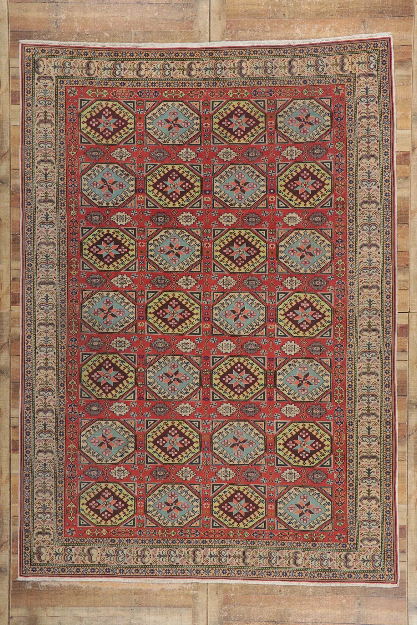 8 x 11 Vintage Turkish Sivas Rug 78284