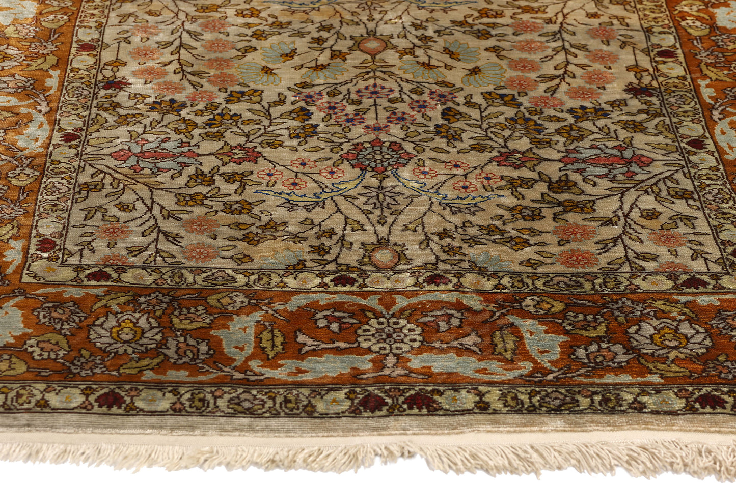 2 x 3 Vintage Turkish Silk Hereke Rug 78733