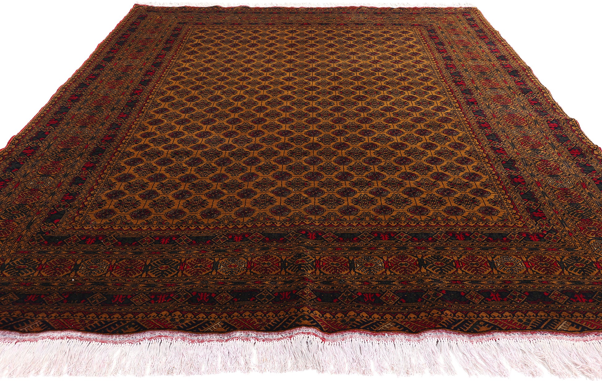 6 x 9 Vintage Turkoman Afghan Rug 78811