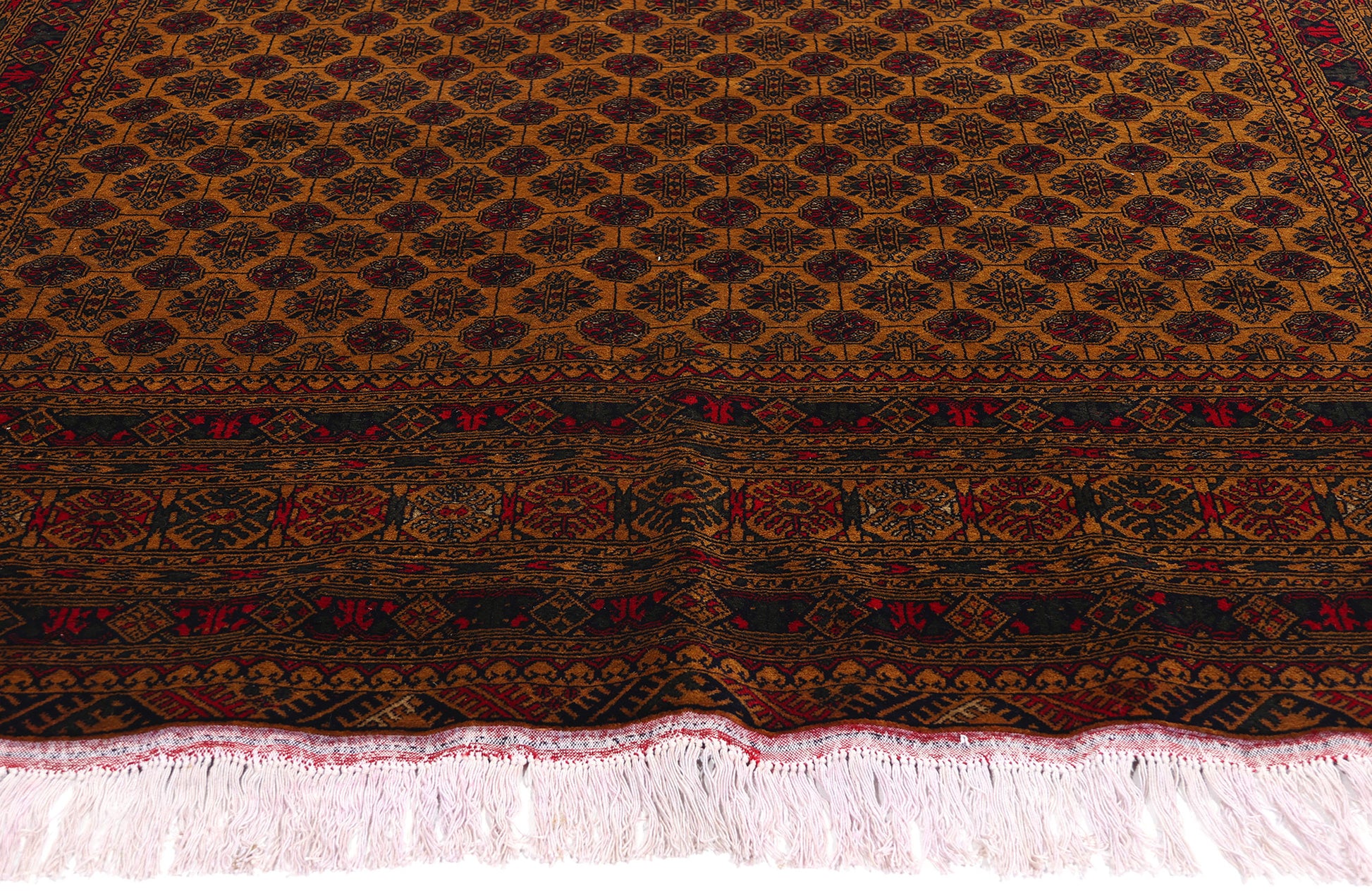 6 x 9 Vintage Turkoman Afghan Rug 78811