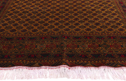 6 x 9 Vintage Turkoman Afghan Rug 78811