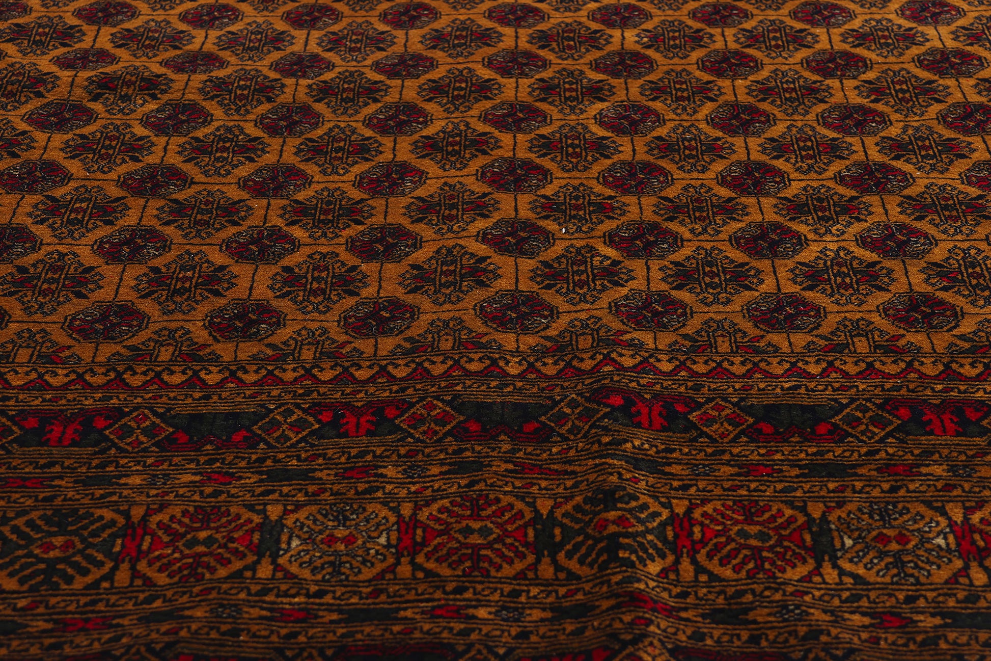6 x 9 Vintage Turkoman Afghan Rug 78811