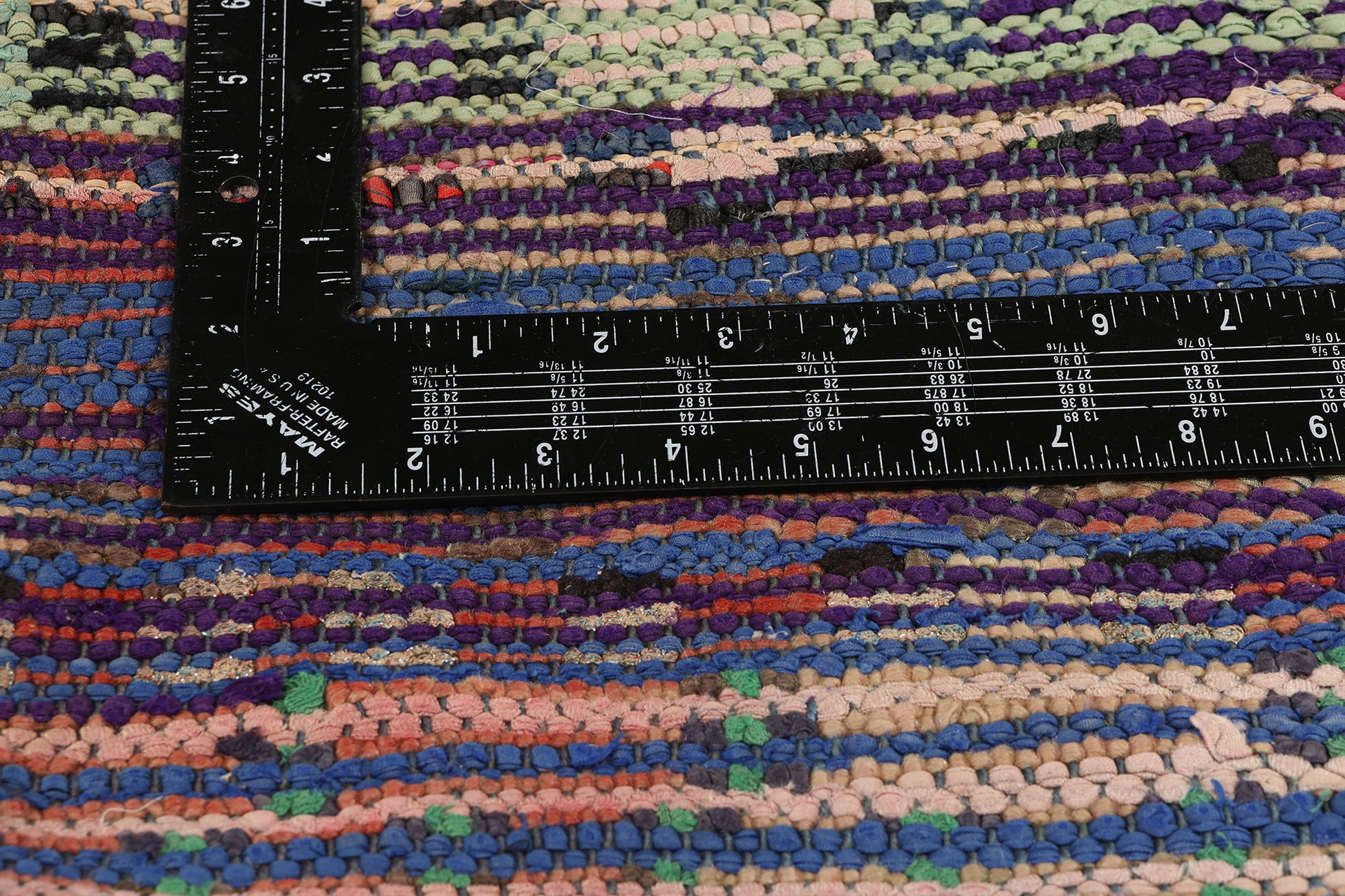 4 x 5 Vintage Earth-Tone Boujad Moroccan Rag Rug 21794