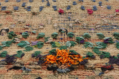 4 x 5 Vintage Earth-Tone Boujad Moroccan Rag Rug 21794