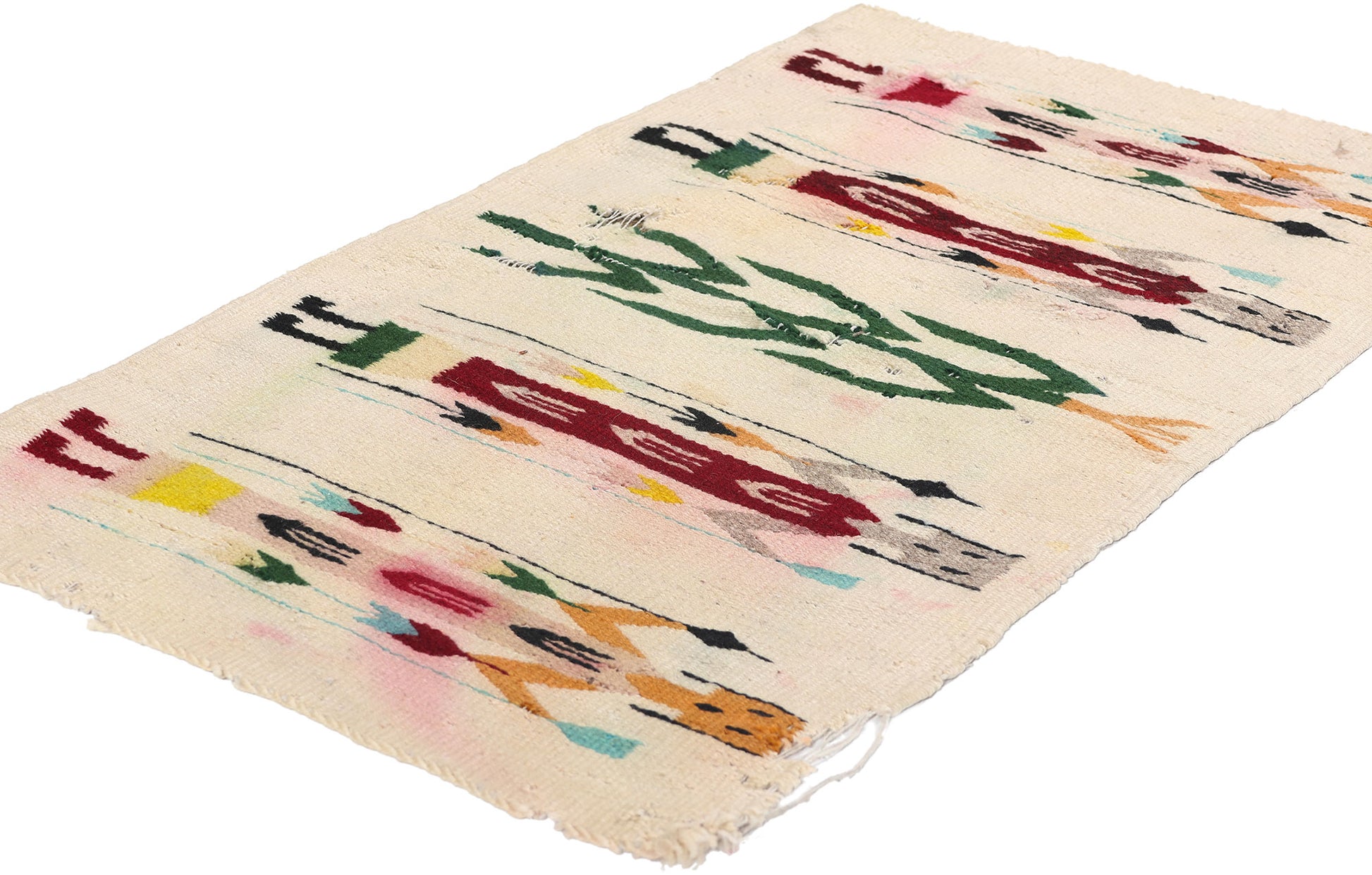 2 x 3 Vintage Yeibichai Navajo Rug 78803
