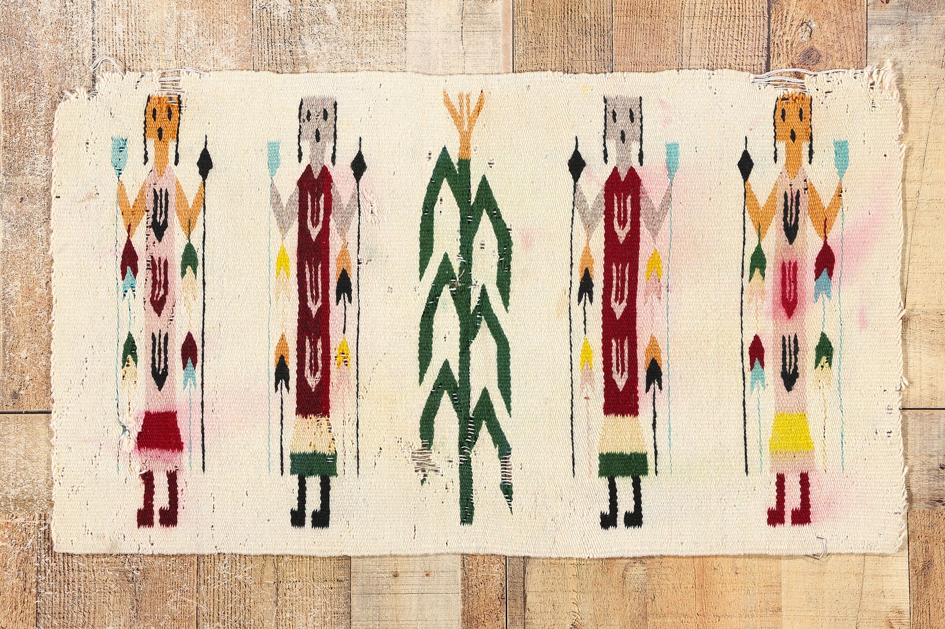 2 x 3 Vintage Yeibichai Navajo Rug 78803