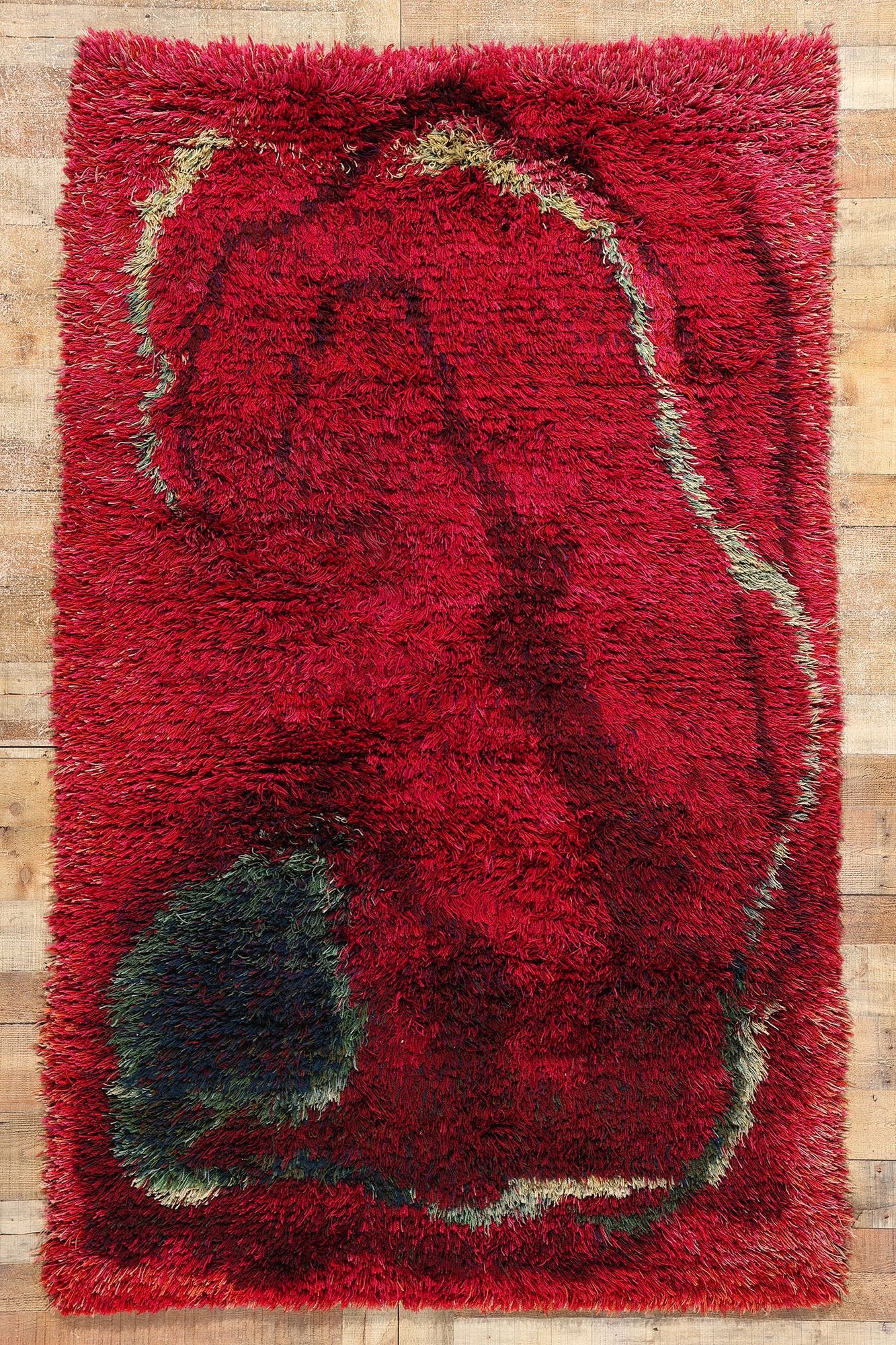 ​5 x 8 Viola Grasten Vintage Swedish Rya Rug 78474