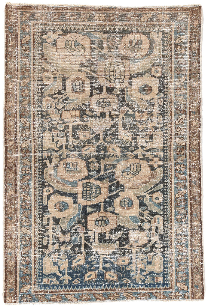 3 x 4 Antique-Worn Persian Hamadan Rug 61270
