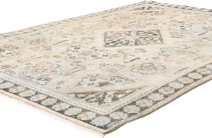 4 x 6 Antique-Worn Persian Mahal Rug 61274