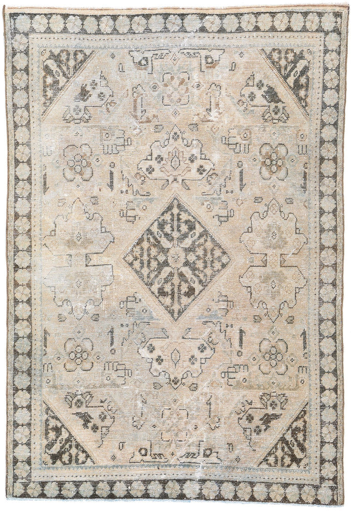 4 x 6 Antique-Worn Persian Mahal Rug 61274