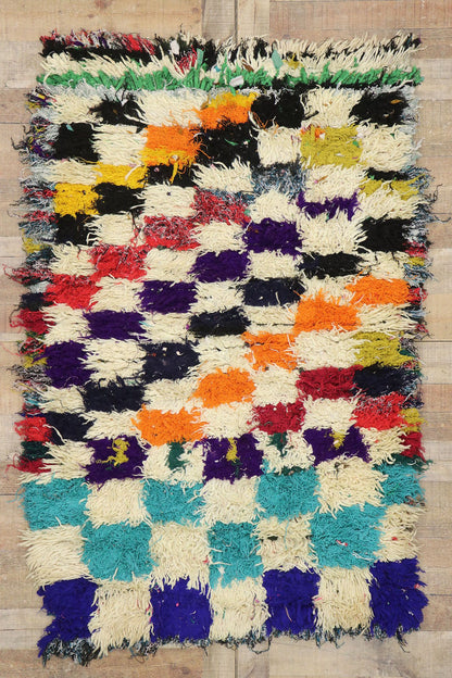 4 x 5 Vintage Moroccan Azilal Rug 21592