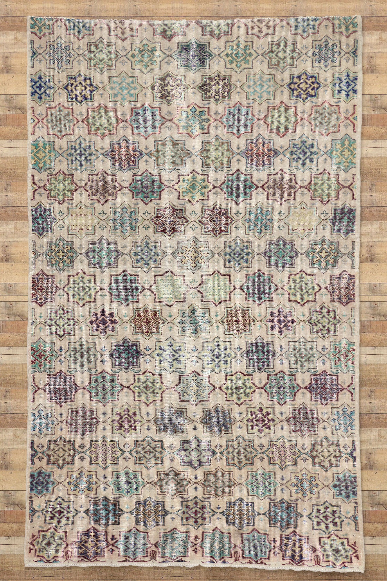 6 x 9 Vintage Turkish Sivas Rug 52005