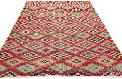 4 x 7 Zeki Muren Vintage Turkish Sivas Rug 53283