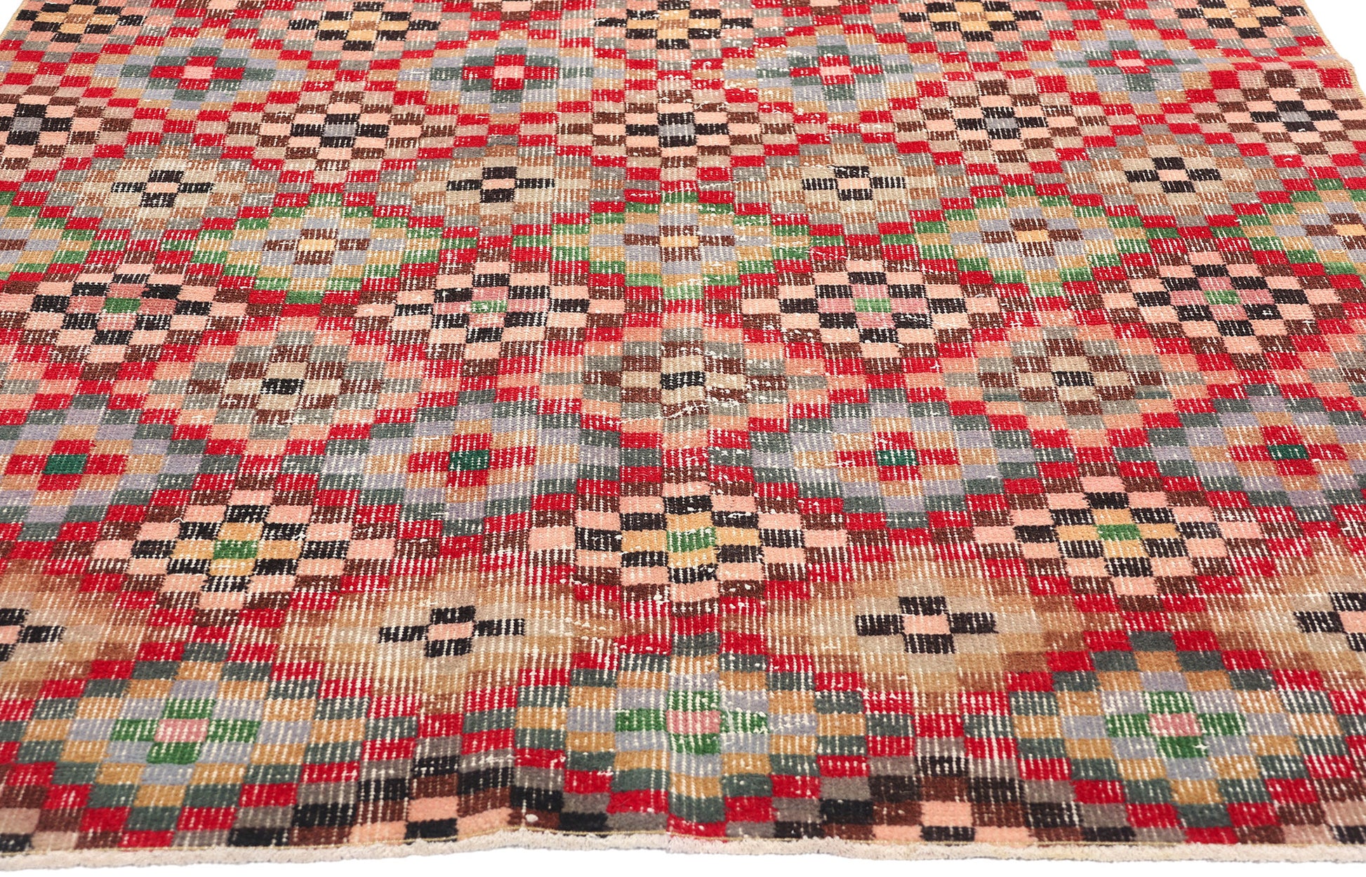 4 x 7 Zeki Muren Vintage Turkish Sivas Rug 53283