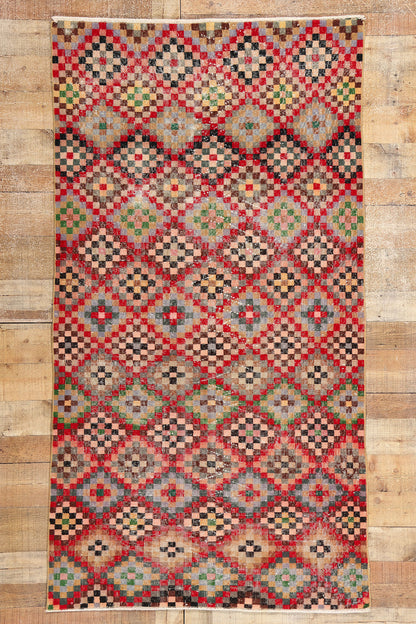 4 x 7 Zeki Muren Vintage Turkish Sivas Rug 53283