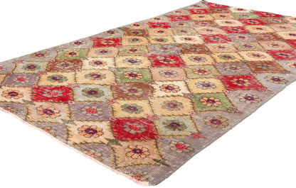 4 x 7 Zeki Muren Vintage Turkish Sivas Rug 53332