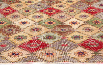 4 x 7 Zeki Muren Vintage Turkish Sivas Rug 53332