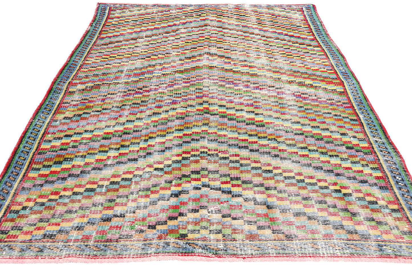 4 x 7 Zeki Muren Vintage Turkish Sivas Rug 53301