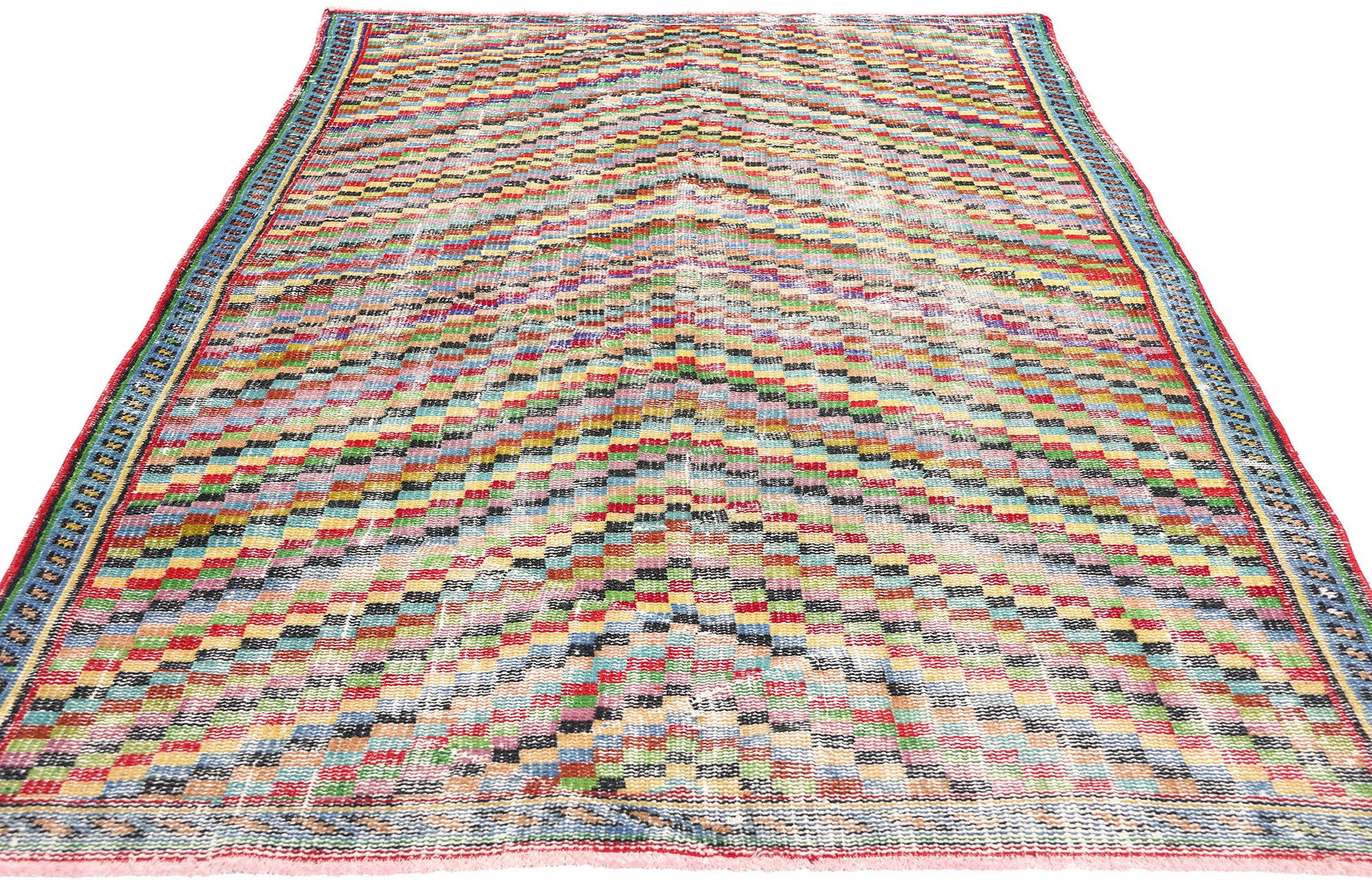 4 x 7 Zeki Muren Vintage Turkish Sivas Rug 53301