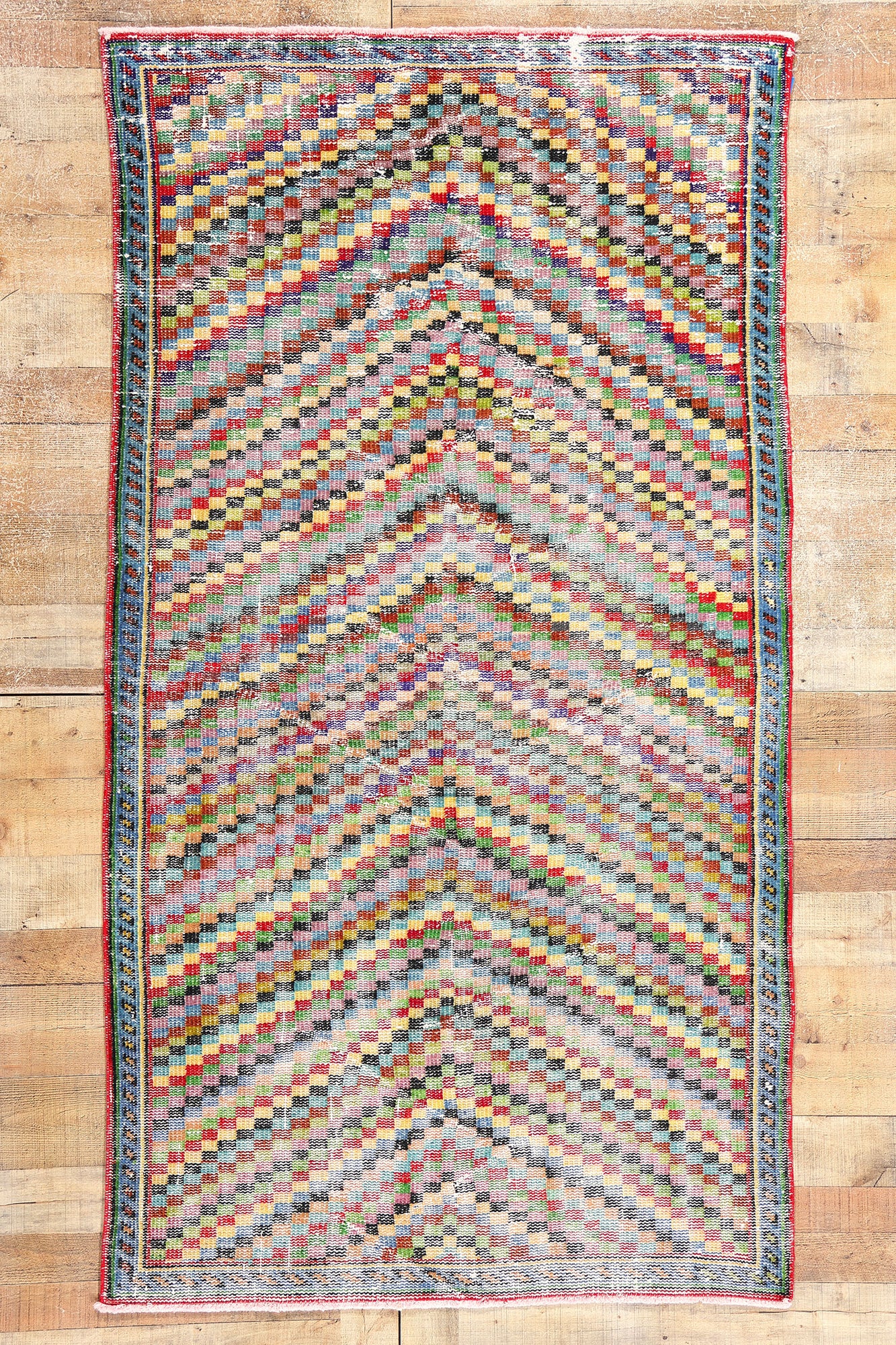 4 x 7 Zeki Muren Vintage Turkish Sivas Rug 53301