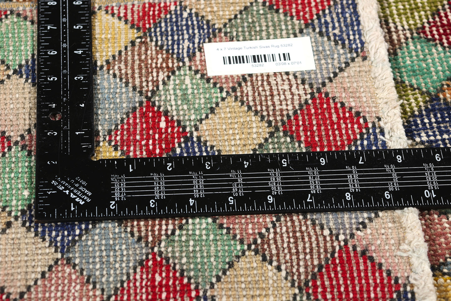 4 x 7 Zeki Muren Vintage Turkish Sivas Rug 53282