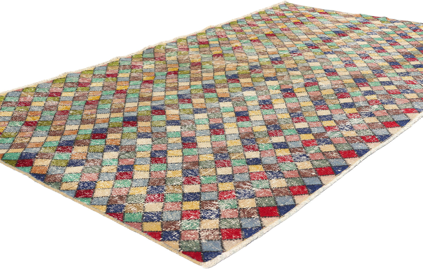 4 x 7 Zeki Muren Vintage Turkish Sivas Rug 53282