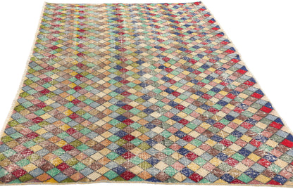 4 x 7 Zeki Muren Vintage Turkish Sivas Rug 53282
