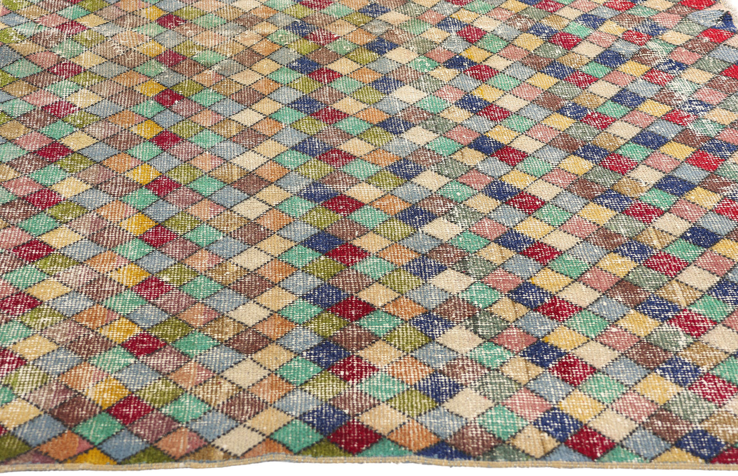 4 x 7 Zeki Muren Vintage Turkish Sivas Rug 53282