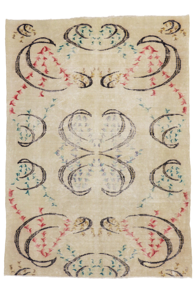 6 x 9 Zeki Muren Vintage Turkish Sivas Rug 52017