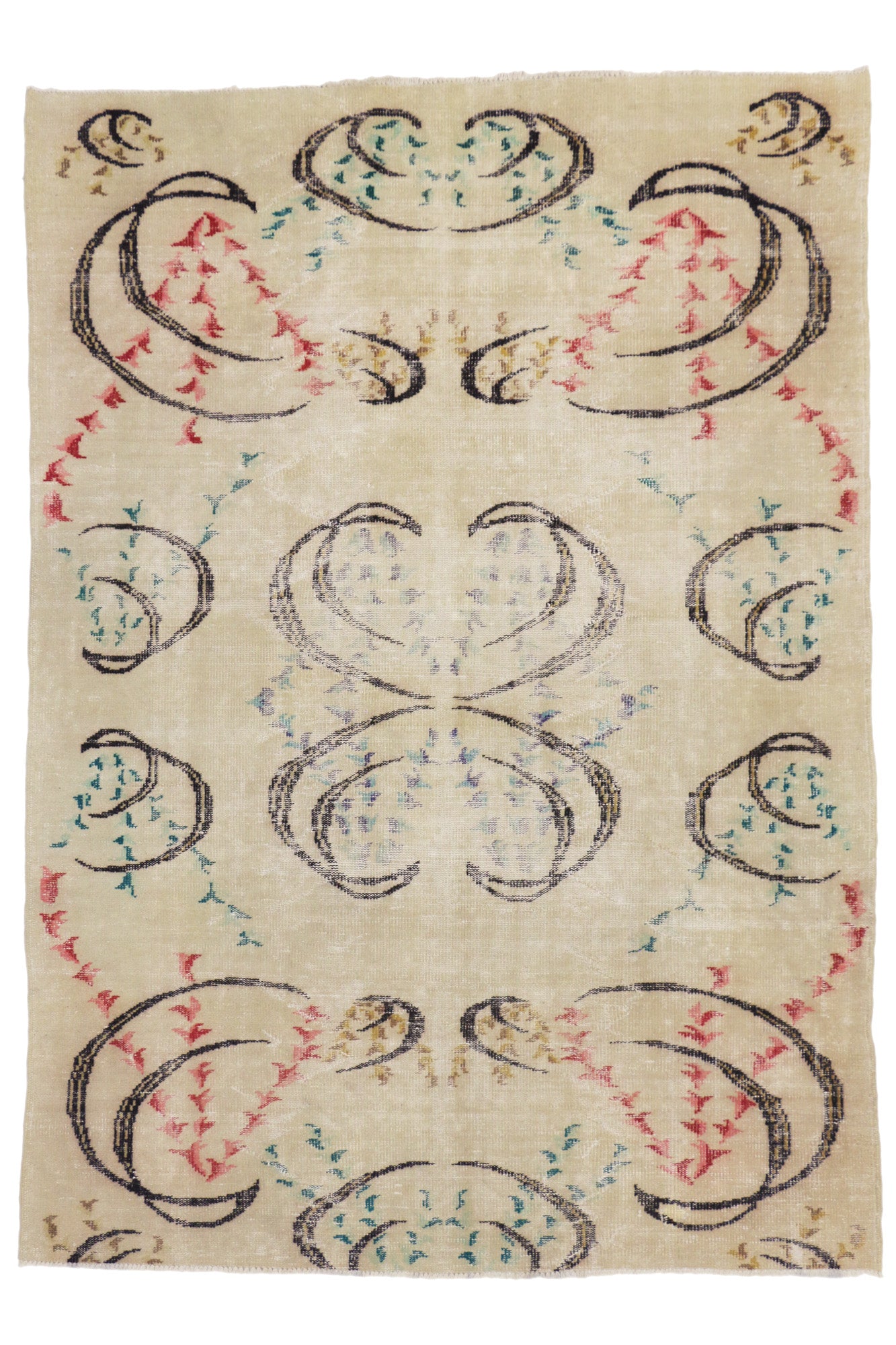 6 x 9 Zeki Muren Vintage Turkish Sivas Rug 52017