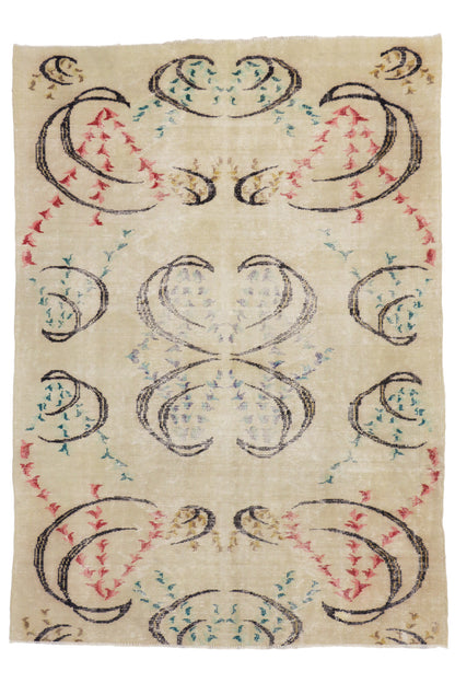 6 x 9 Zeki Muren Vintage Turkish Sivas Rug 52017