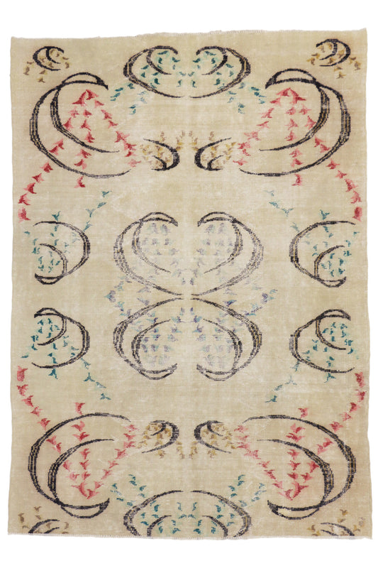 6 x 9 Zeki Muren Vintage Turkish Sivas Rug 52017