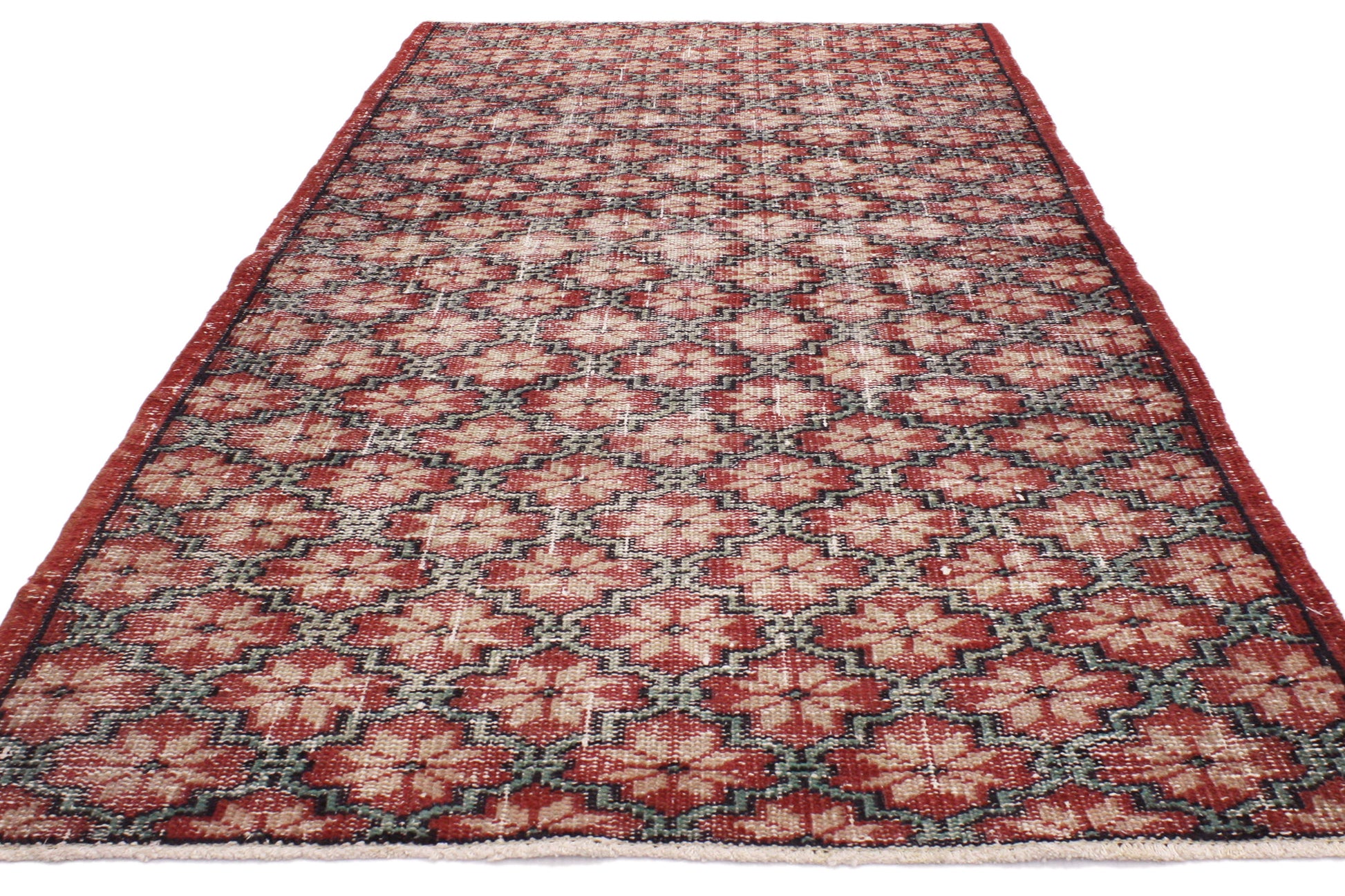 3 x 7 Vintage Turkish Sivas Rug 51937
