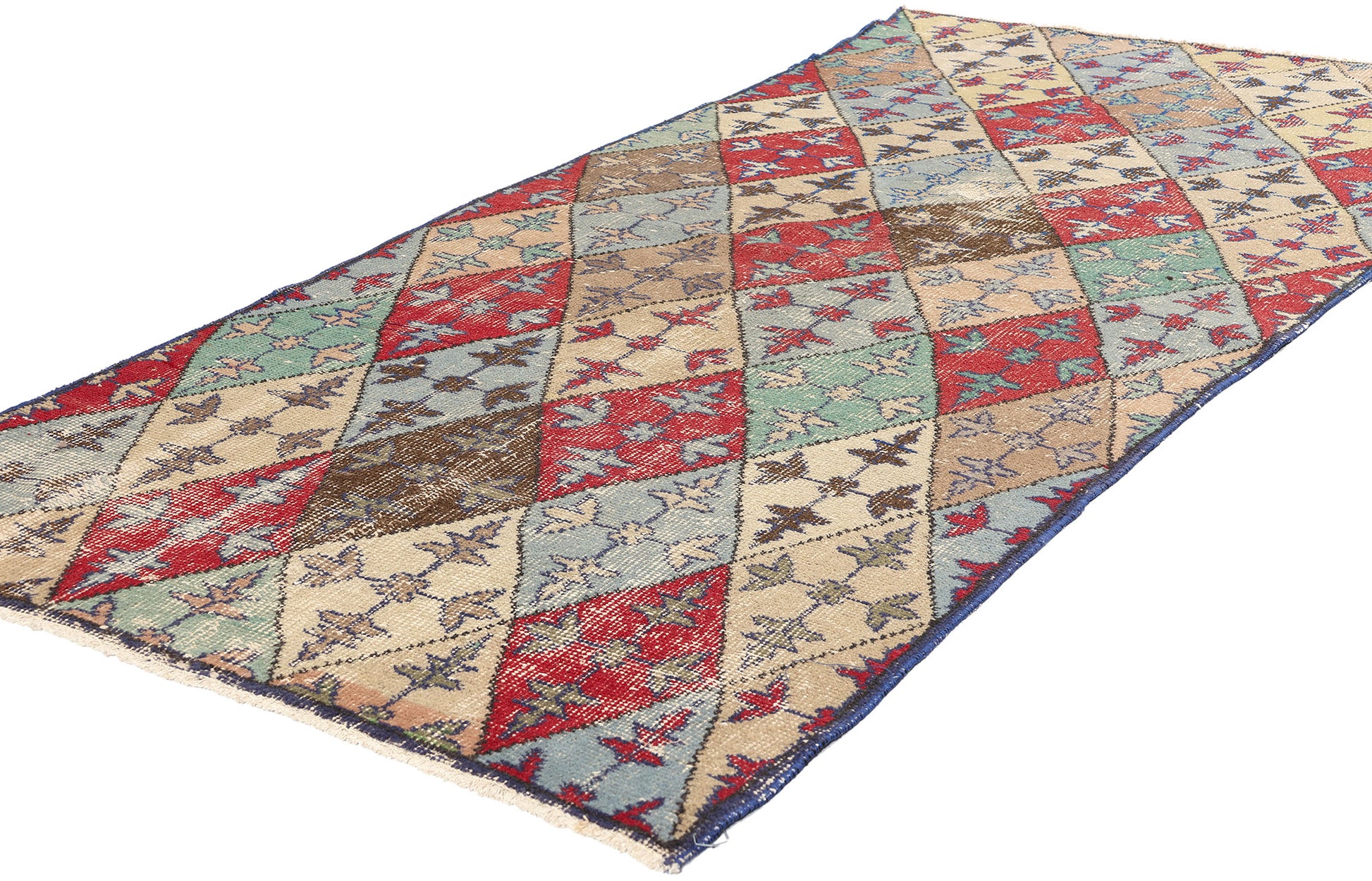 4 x 7 Zeki Muren Vintage Turkish Sivas Rug 51930