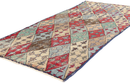4 x 7 Zeki Muren Vintage Turkish Sivas Rug 51930