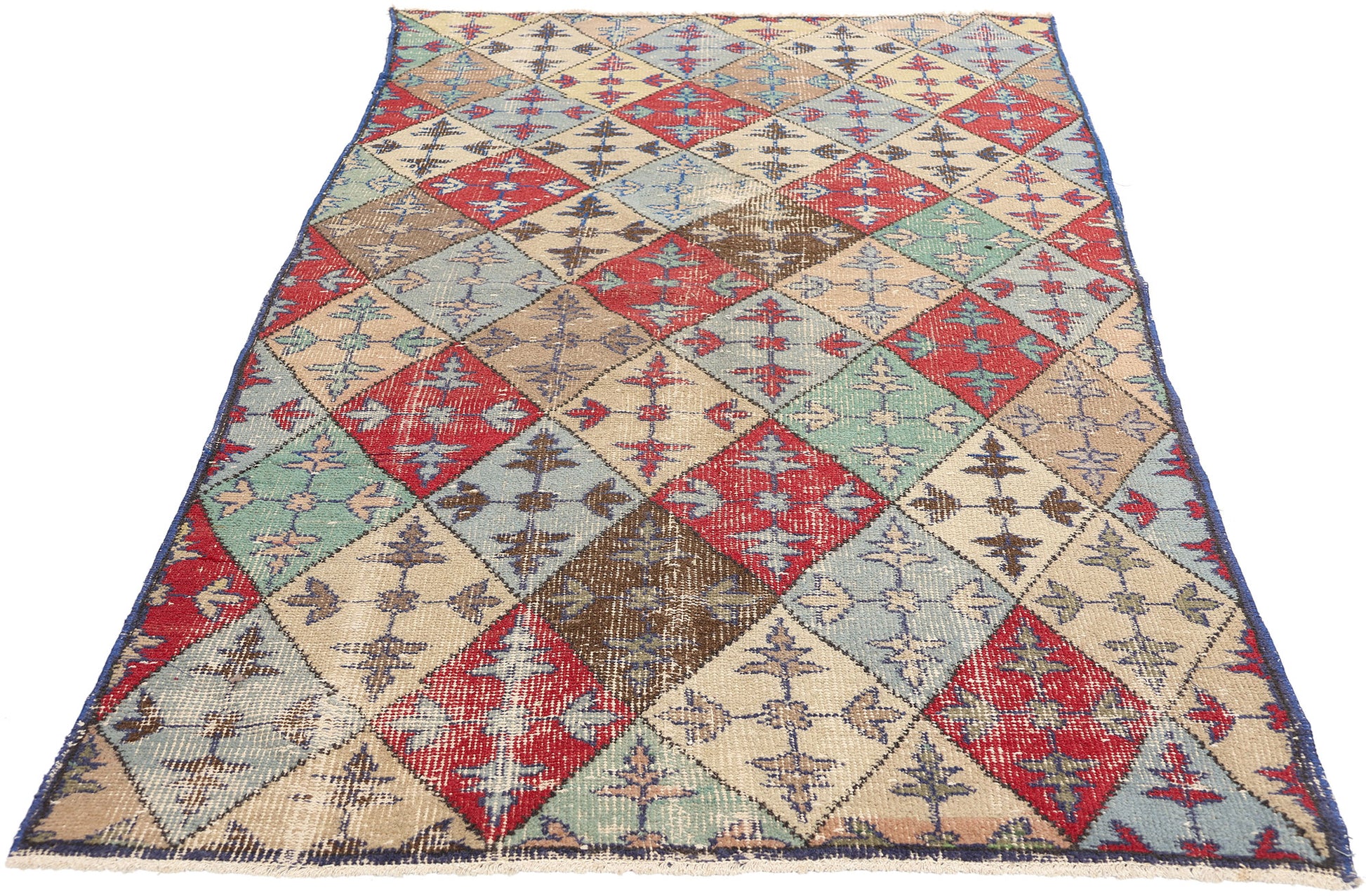 4 x 7 Zeki Muren Vintage Turkish Sivas Rug 51930