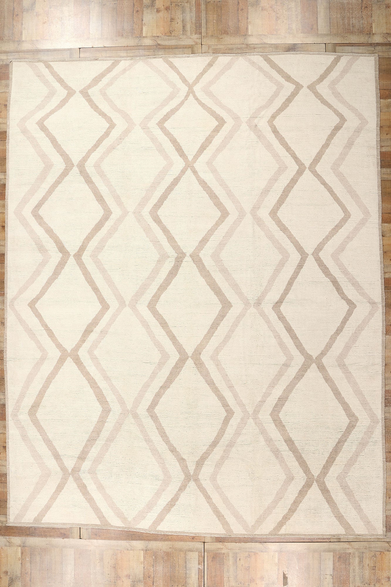 12 x 15 Organic Modern Zigzag Moroccan Rug 81082