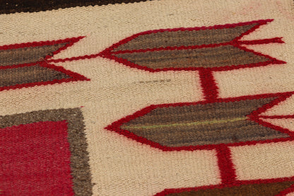 4 x 5 Antique Navajo Pictorial Tree of Life Rug 78722