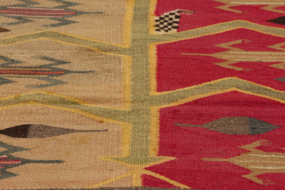 4 x 5 Antique Navajo Pictorial Tree of Life Rug 78722