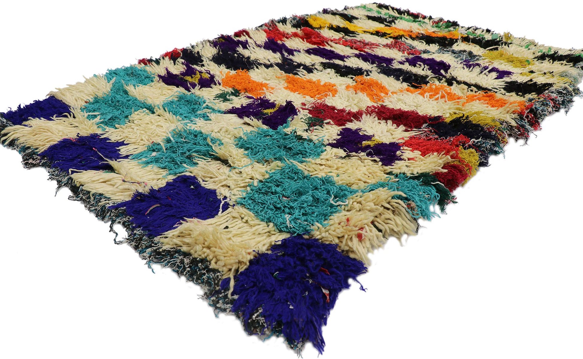 4 x 5 Vintage Moroccan Azilal Rug 21592