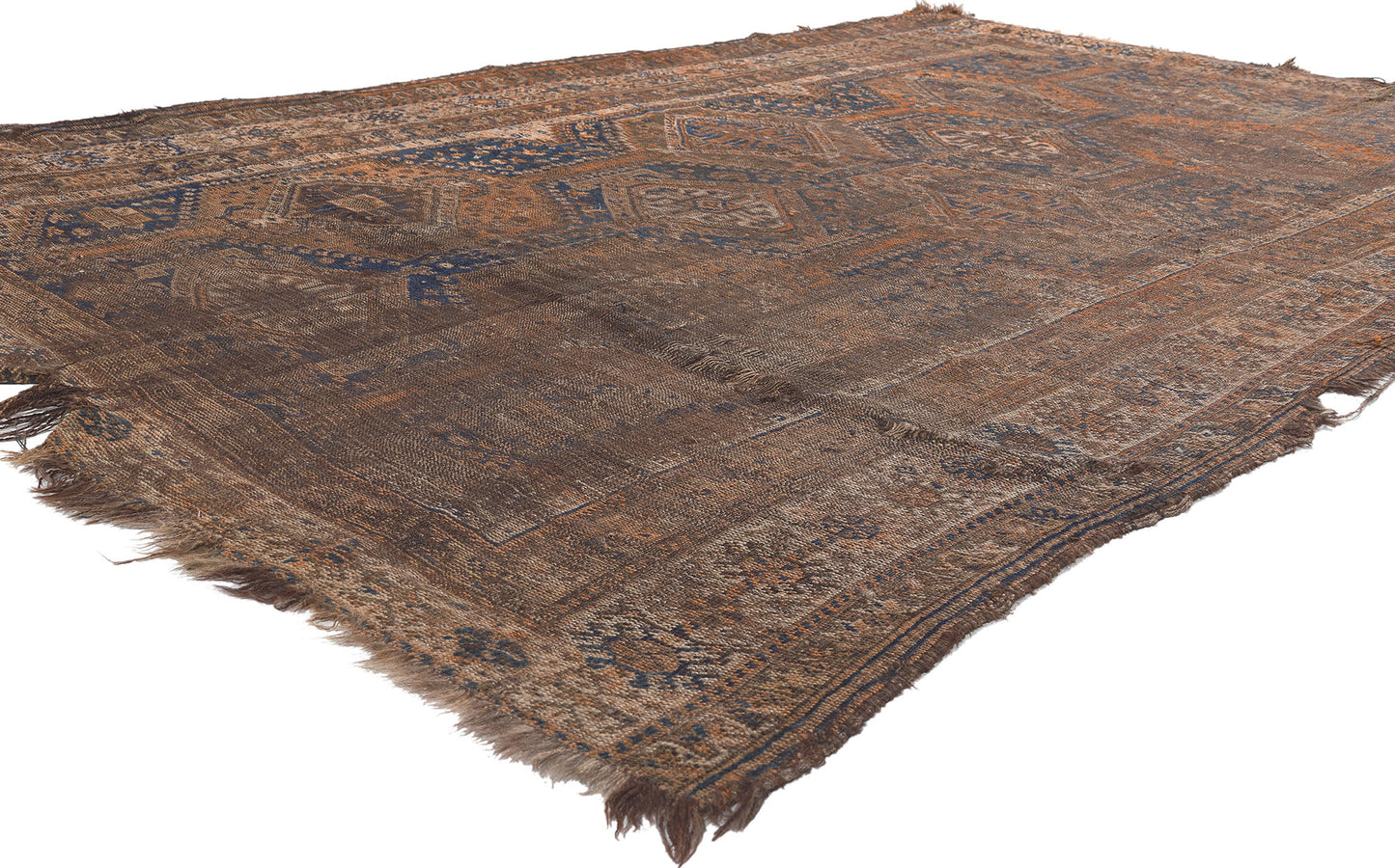 6 x 9 Antique-Worn Persian Shiraz Rug 78530