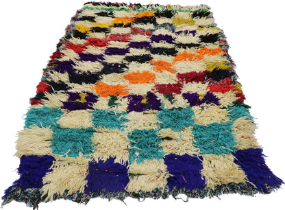 4 x 5 Vintage Moroccan Azilal Rug 21592