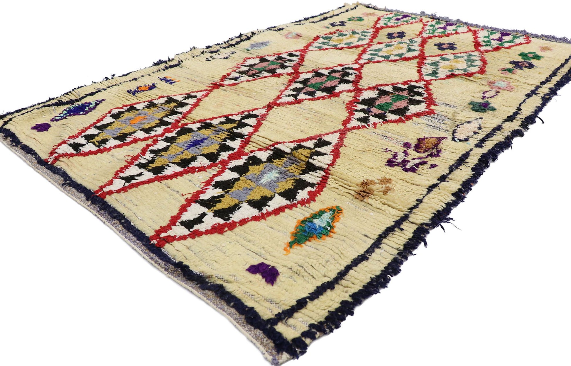4 x 6 Vintage Moroccan Azilal Rug 21587