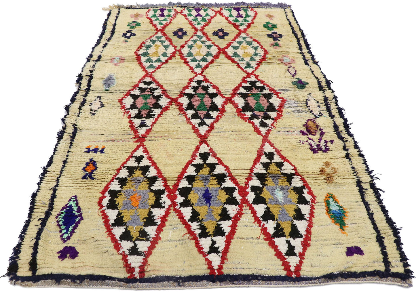 4 x 6 Vintage Moroccan Azilal Rug 21587